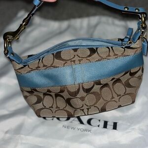 Coach Signature Blue Min Hobo Bag